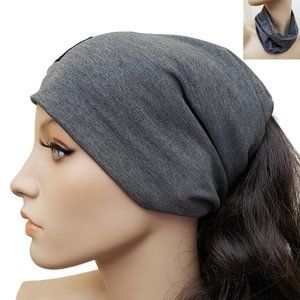 Ecole Stylist Multifunctional Headband Headwrap Neck Warmer One Size Gray